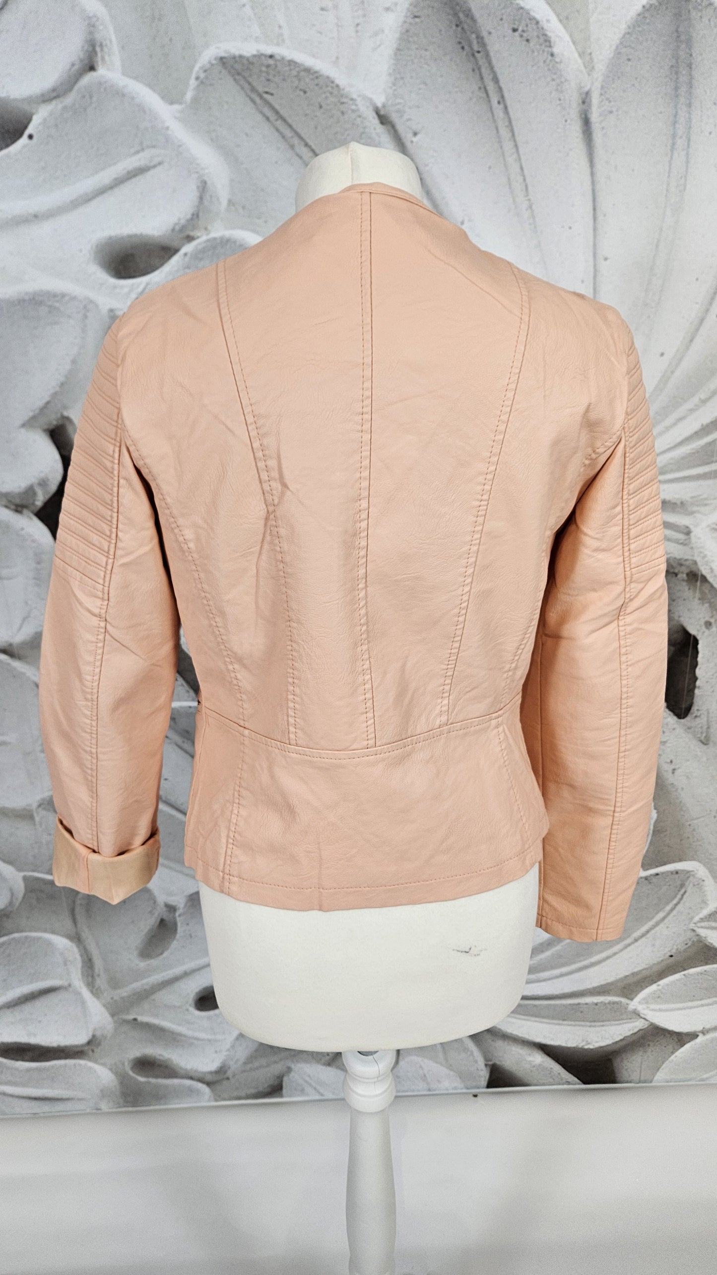 Giubbino ecopelle rosa