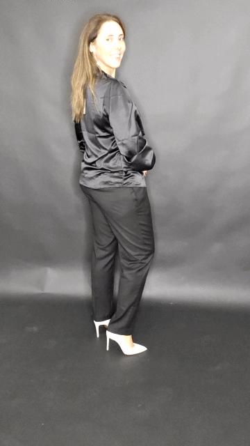 Blusa Nera Satinata