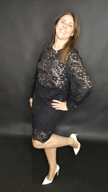 Tailleur in Pizzo Nero