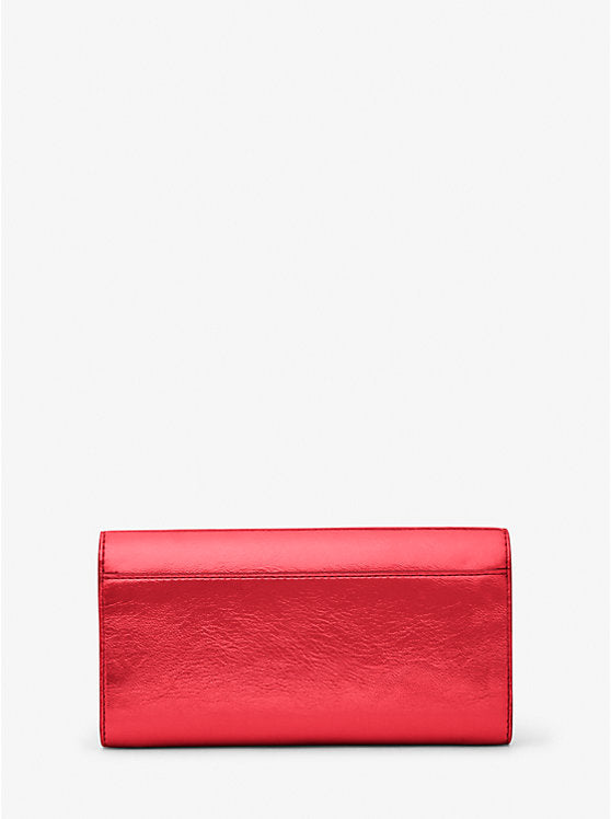 Michael Kors Jet Set Travel in pelle metallizzata rossa.