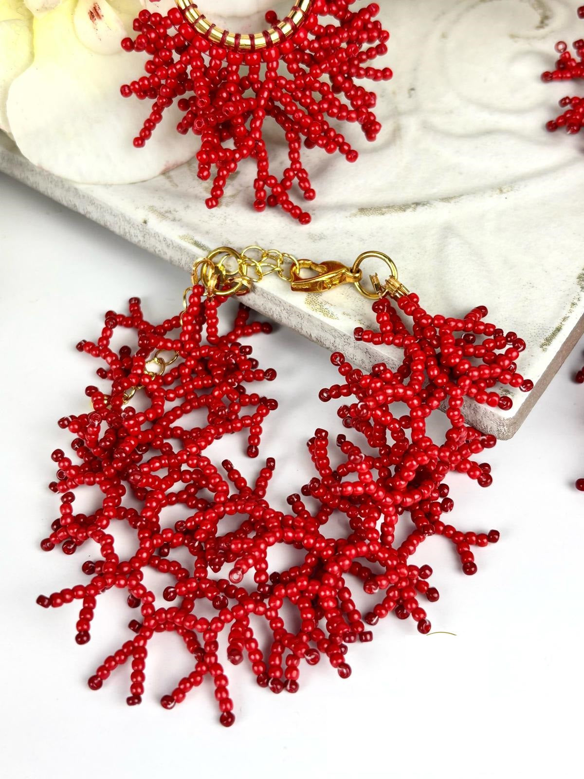 Parure rosso corallo