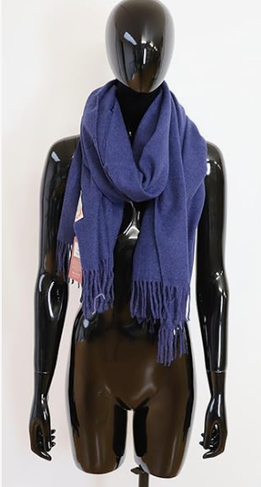 Pashmina Cashmere e Lana blu