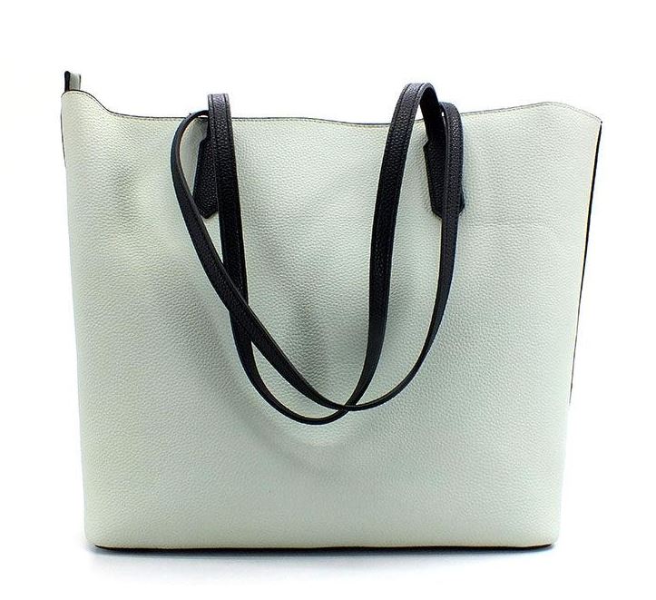 BAGGHY Borsa Shoppping Logo Multicolor Verde Acqua
