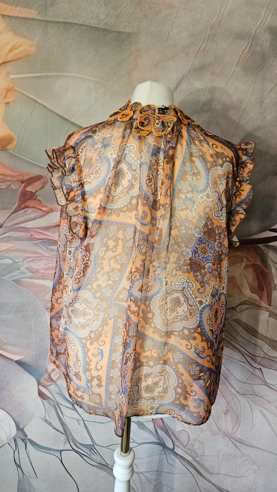 Blusa marrone arancio