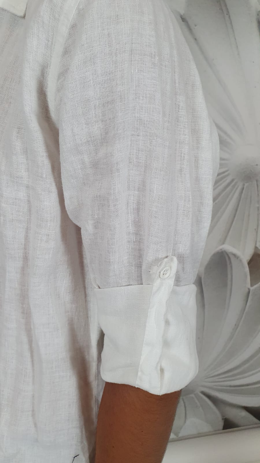 Camicia di lino bianca
