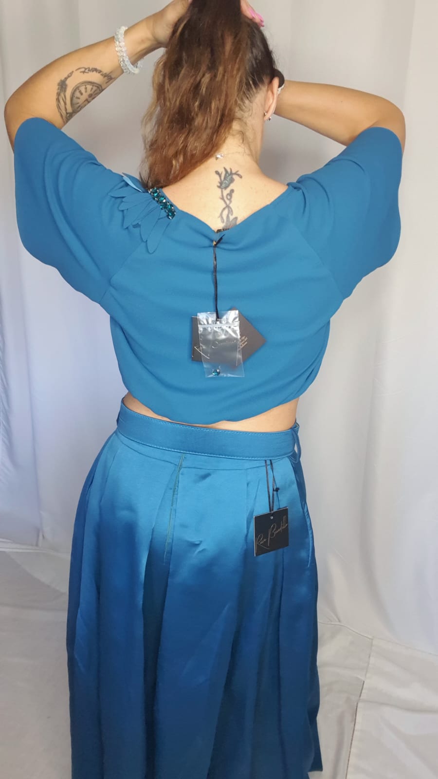 Top Blu Rosa Biondillo