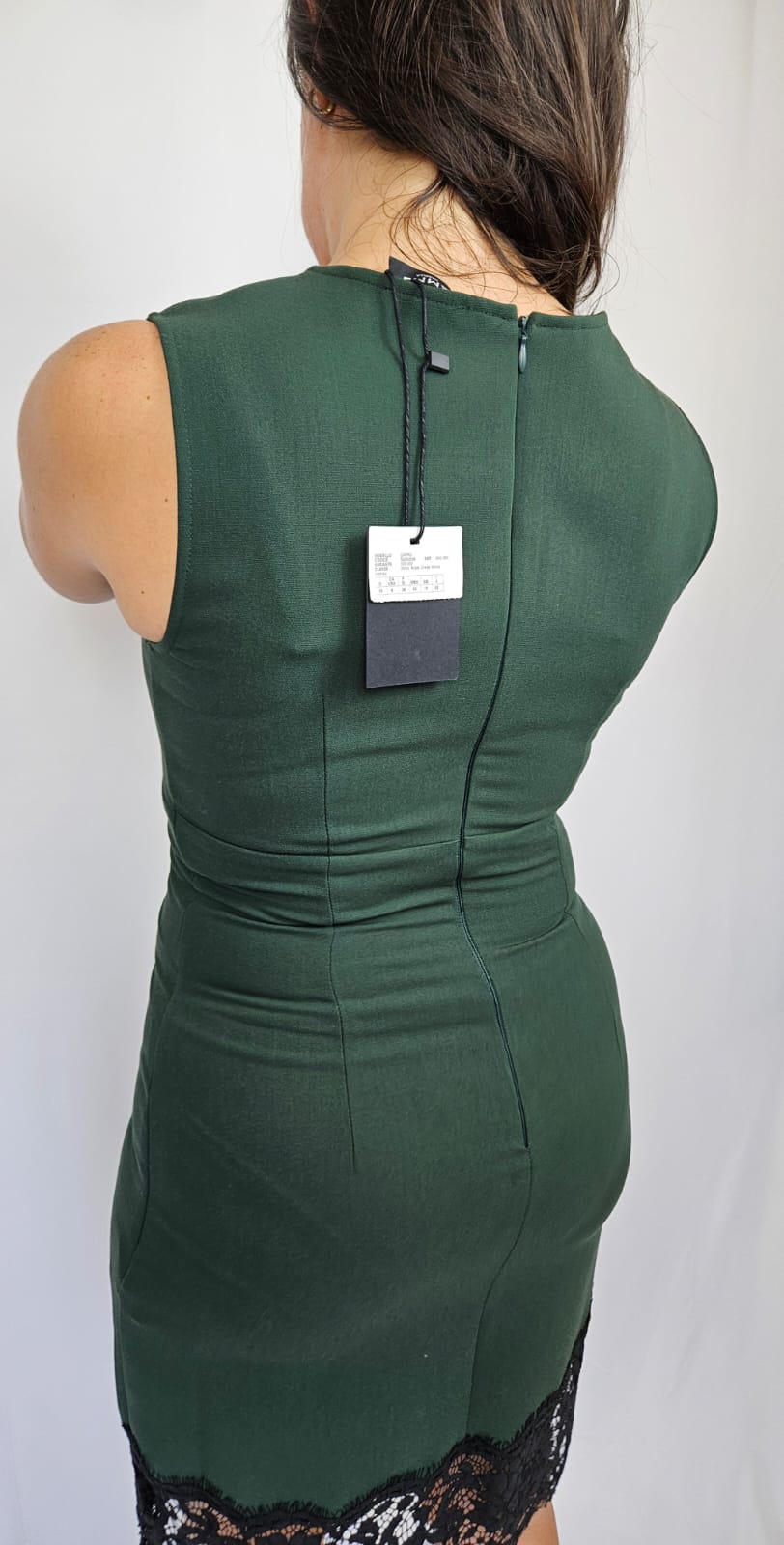 Vestito Emme Marella verde con pizzo