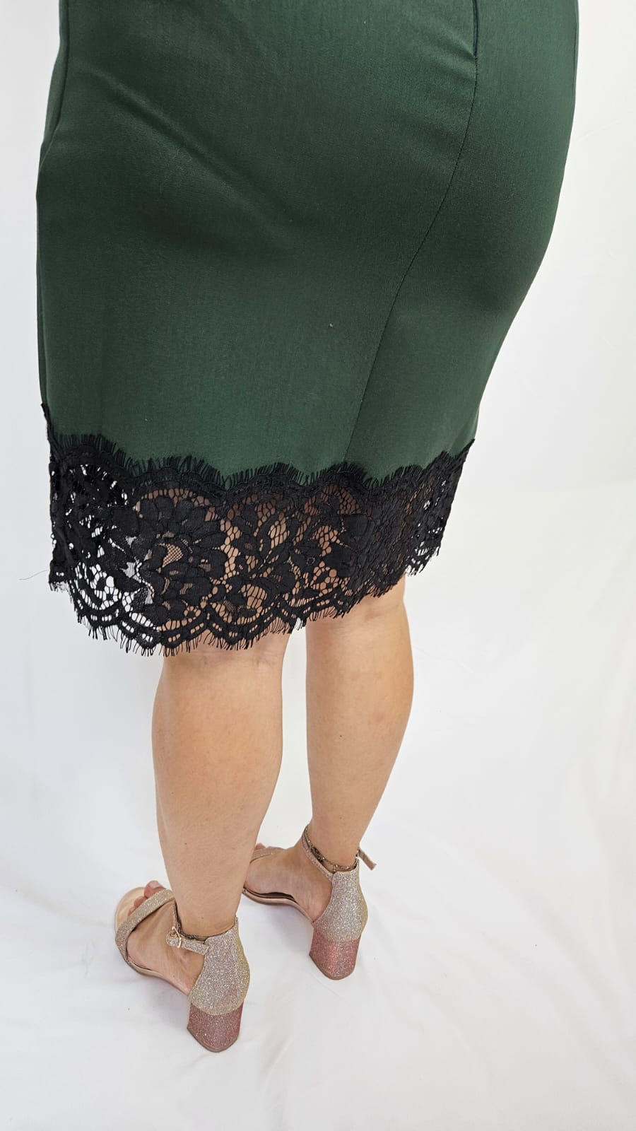 Vestito Emme Marella verde con pizzo