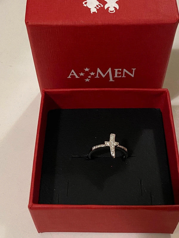 Anello Amen argento misura 14