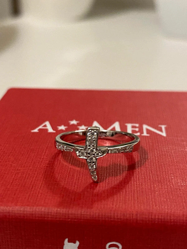 Anello Amen argento misura 14