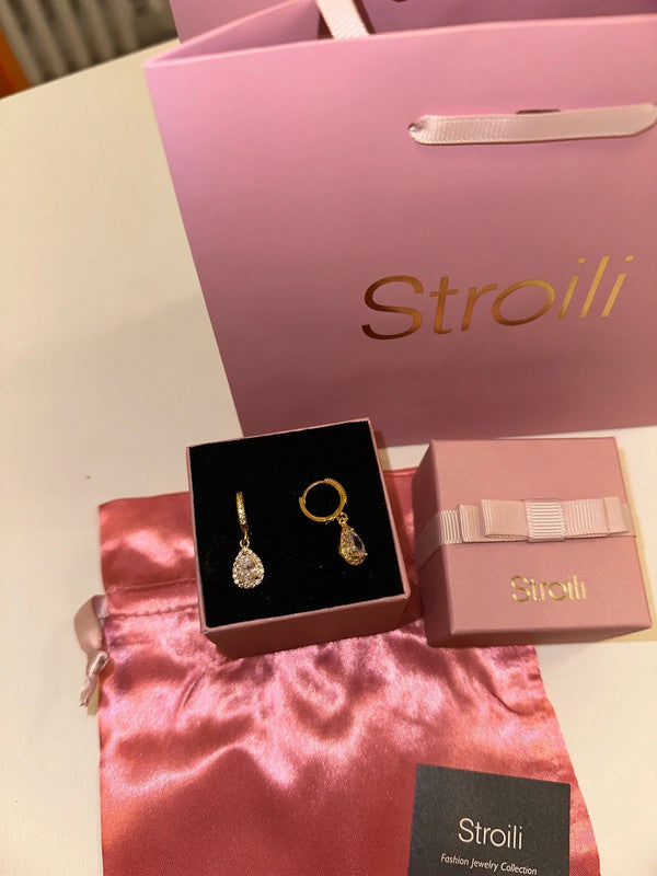 Orecchini Stroili a Goccia con Zirconi