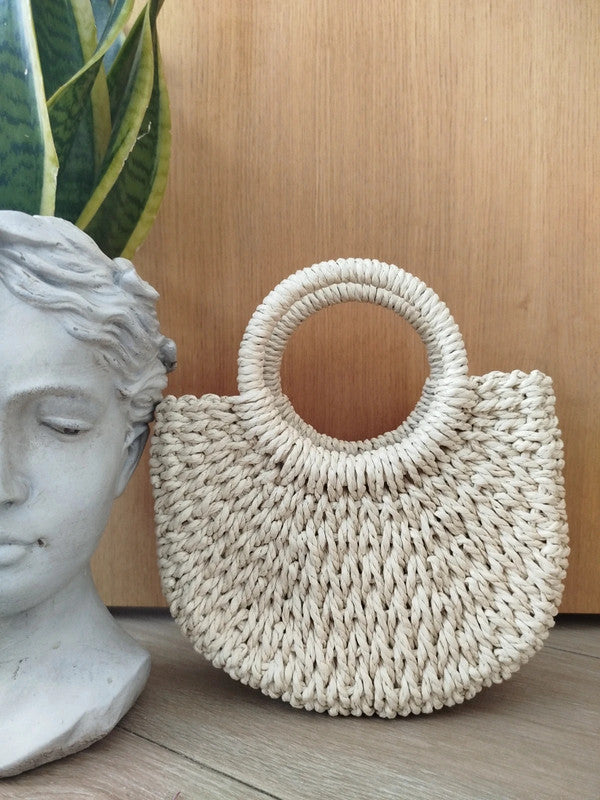 Cappello Donna in Paglia Naturale - Stile Elegante e Romantico con borsa