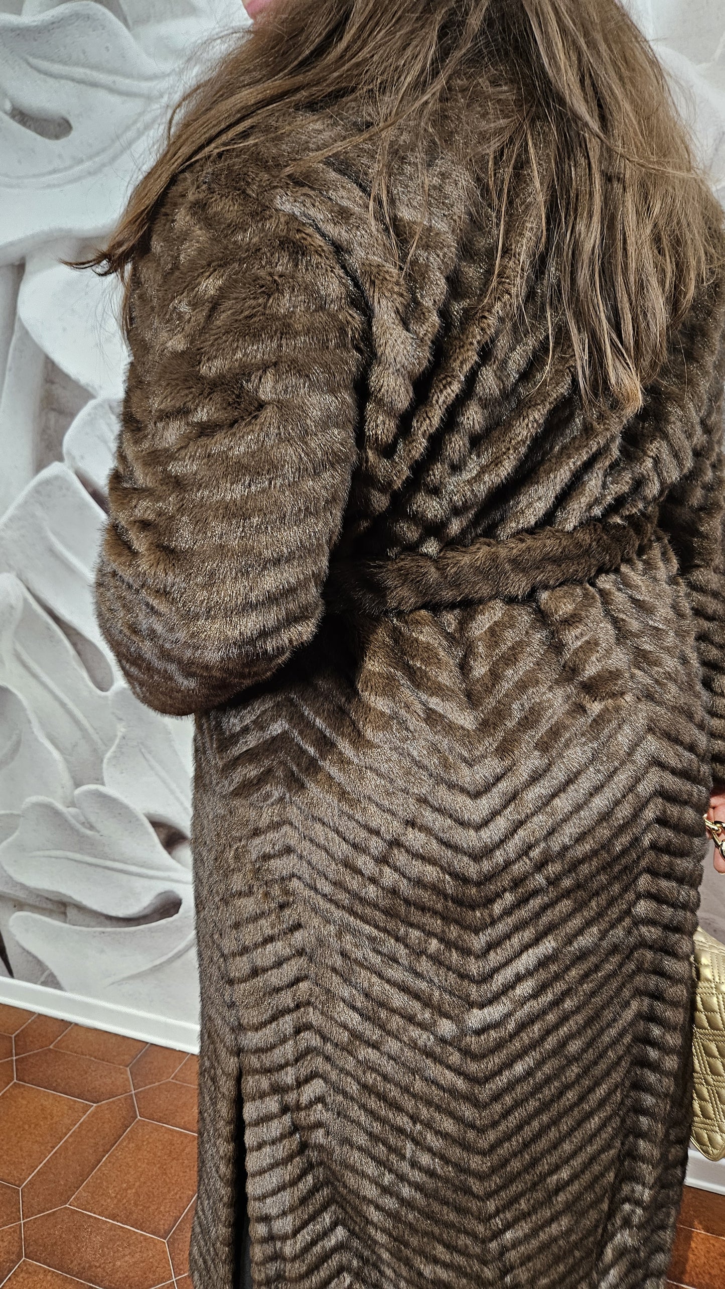 Cappotto in Pelliccia Sintetica Magazzini Milano – Marrone Scuro