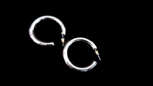 Orecchini a cerchio argento firmati Stroili Oro