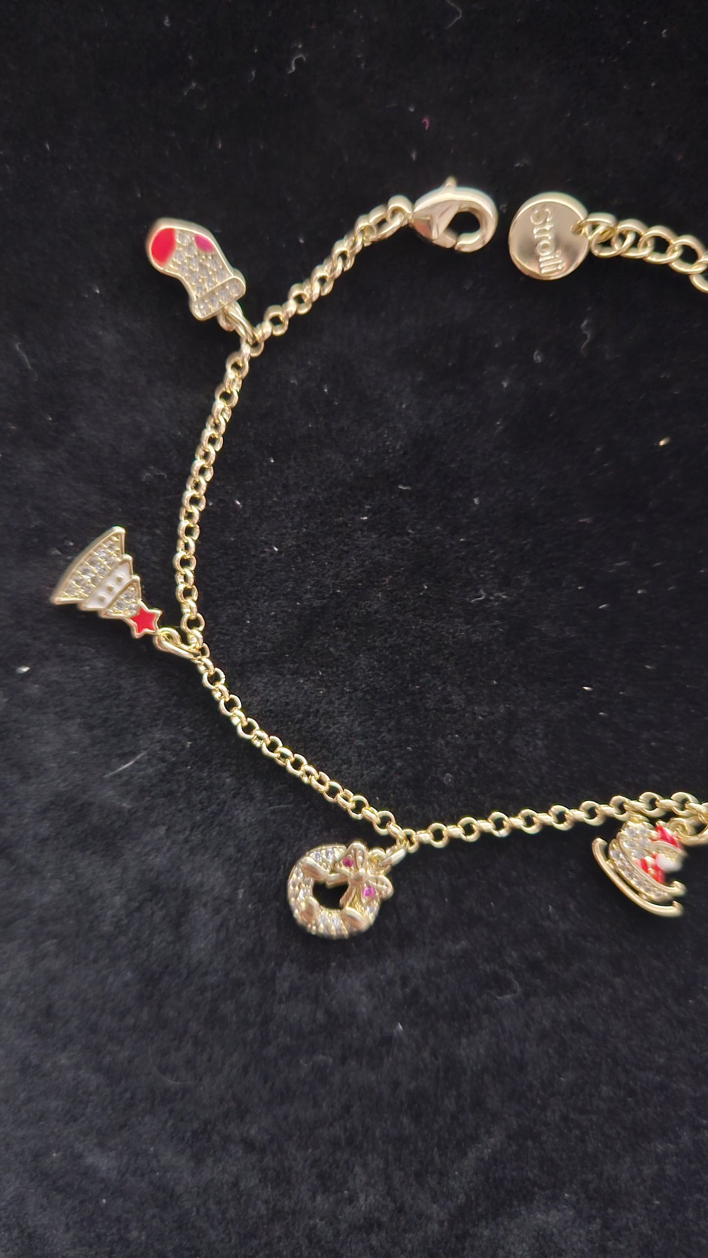 Bracciale natalizio in oro