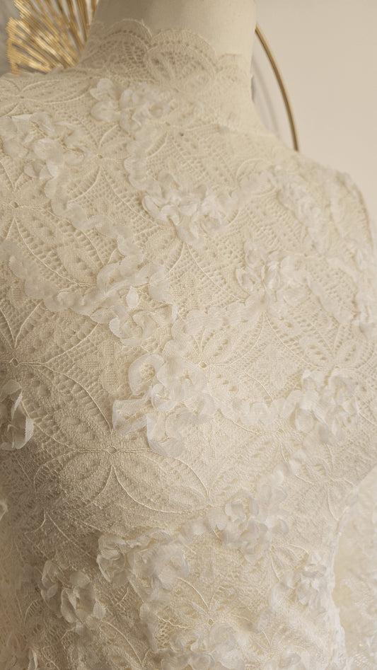 Maglia in pizzo bianco