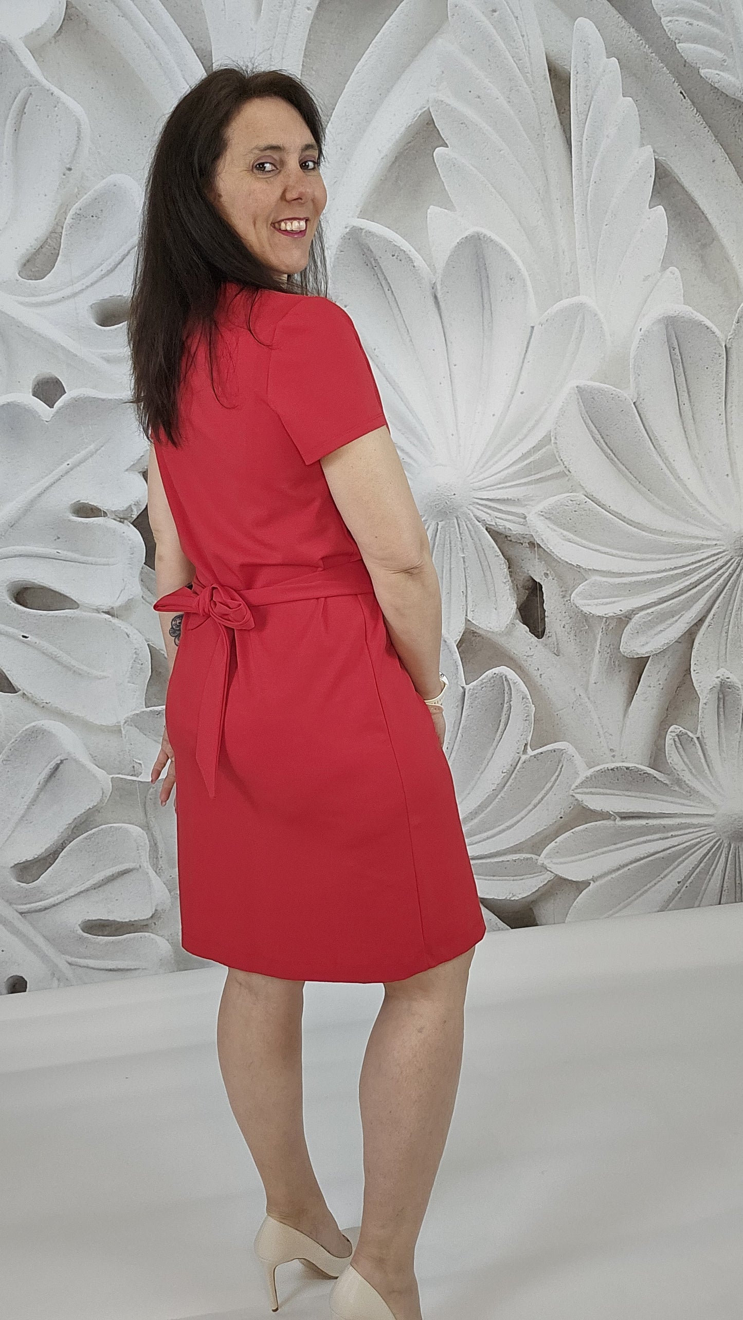 Vestito rosso morbido