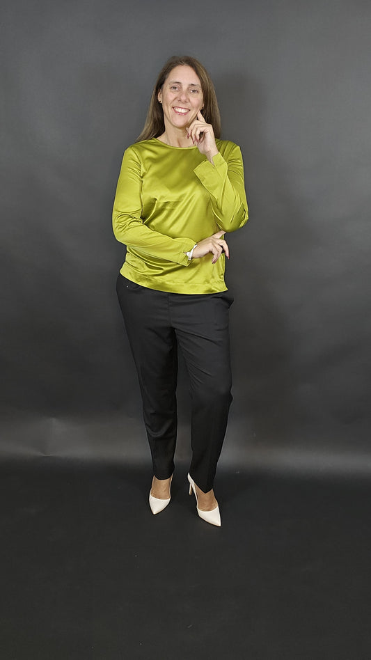 Blusa Verde Satinata
