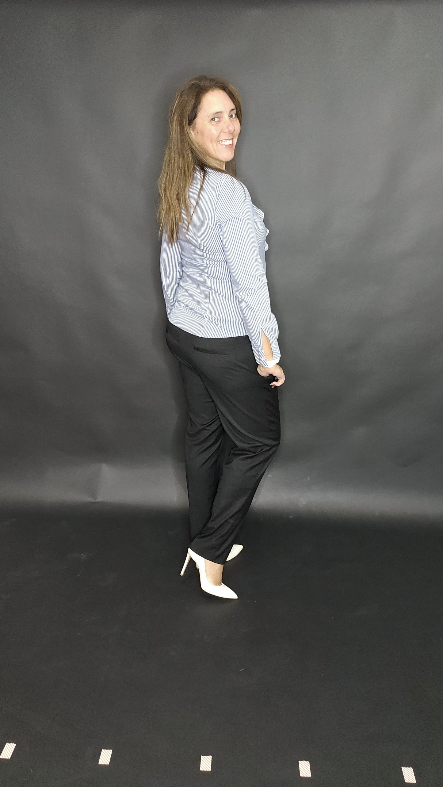 Camicia And con Righe Azzurre e Rouge