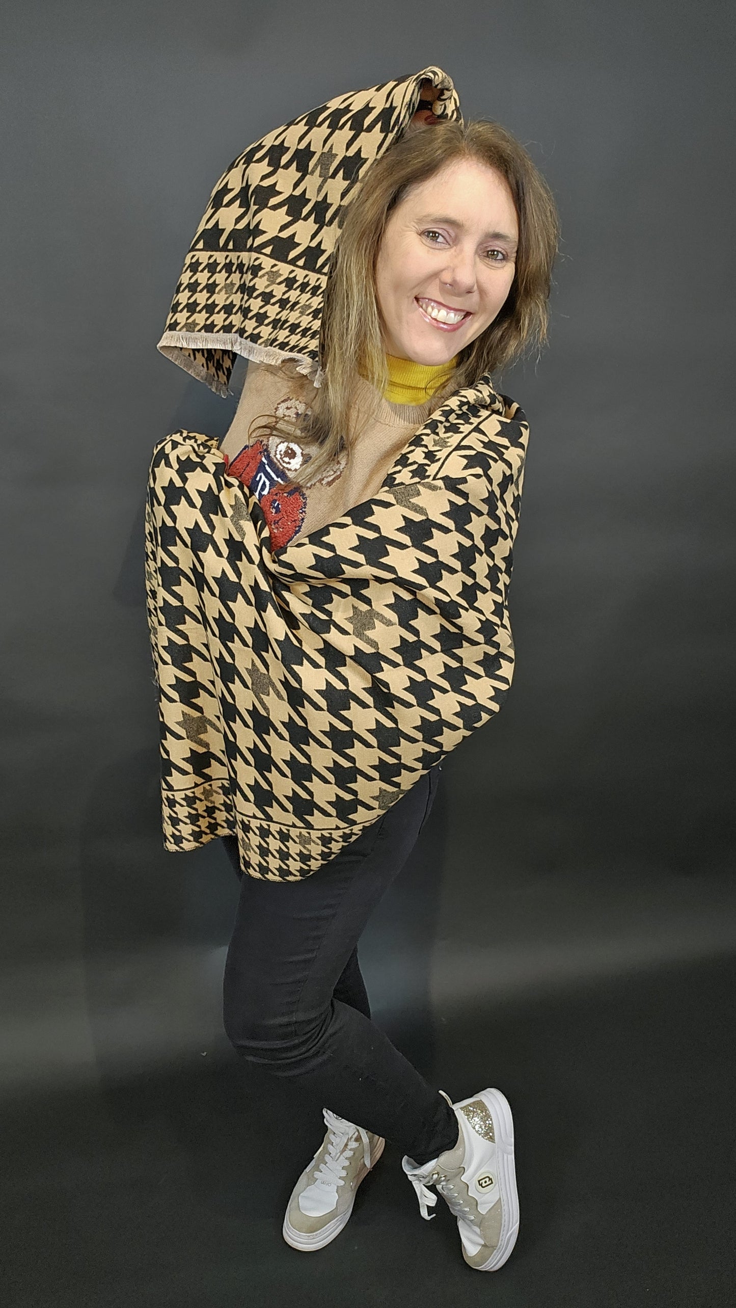 Pashmine Cashmere e Lana nera e beuge