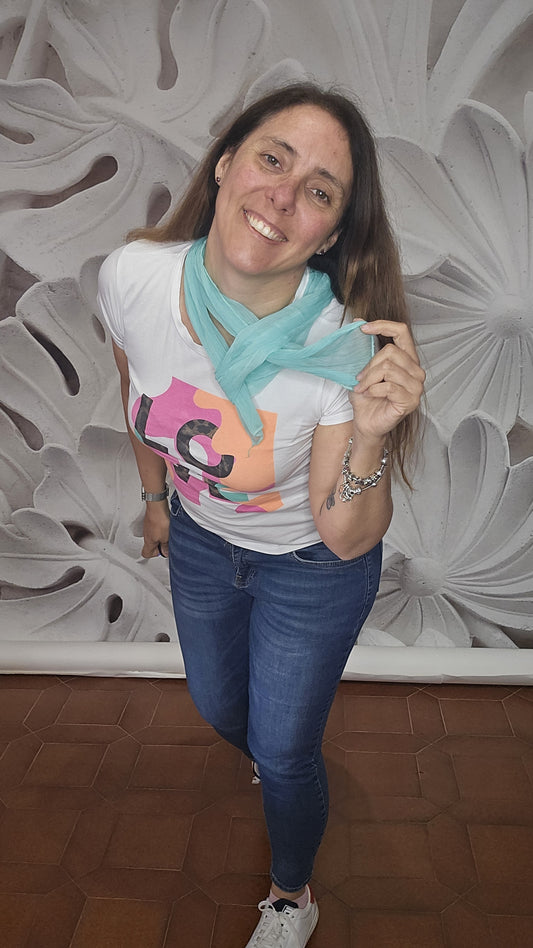 Foulard azzurro acqua