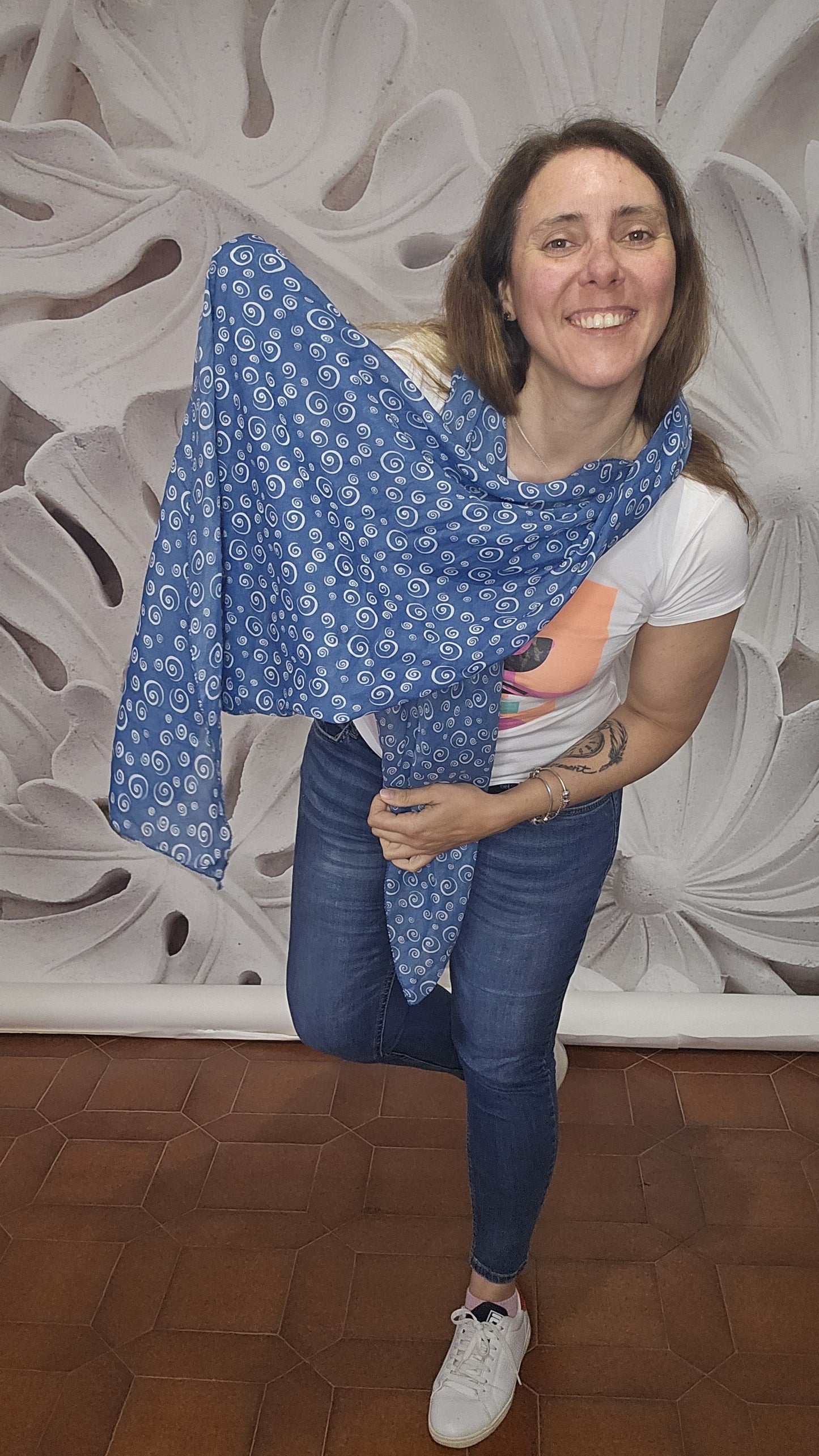 Foulard blu mare