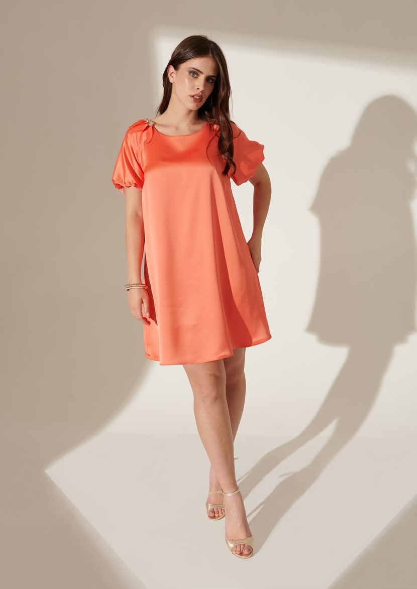 Vestito Arancione Rosa Biondillo