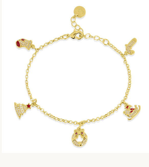 Bracciale natalizio in oro