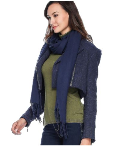 Pashmina Cashmere e Lana blu
