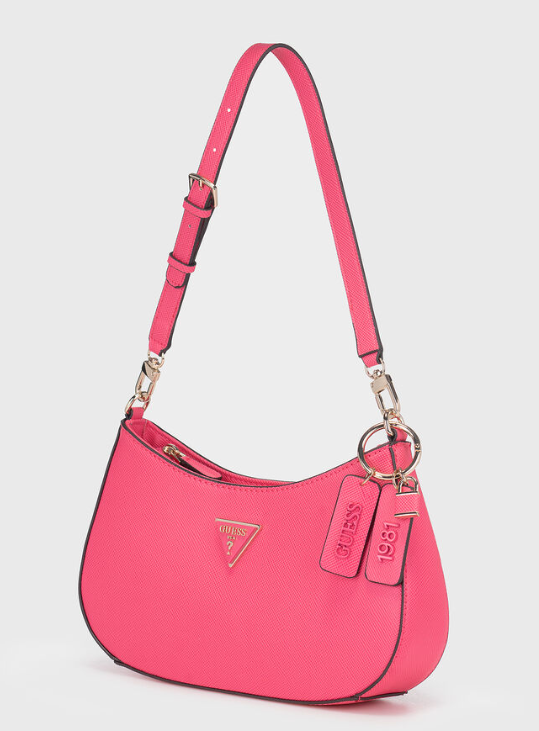 GUESS Noelle Top Zip Shoulder Bag Magenta