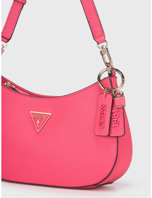 GUESS Noelle Top Zip Shoulder Bag Magenta