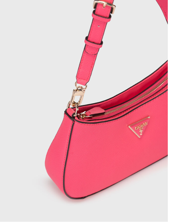 GUESS Noelle Top Zip Shoulder Bag Magenta