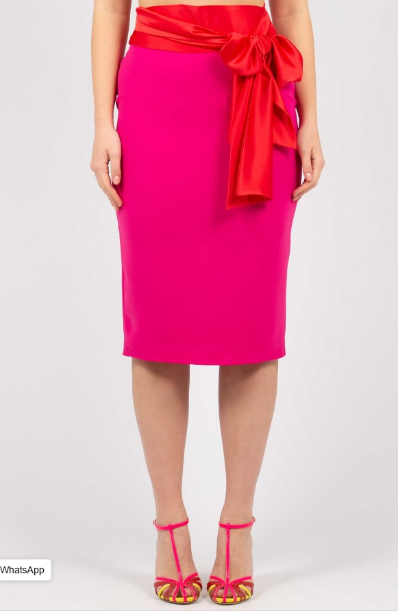 Vestito Rosa con Cintura