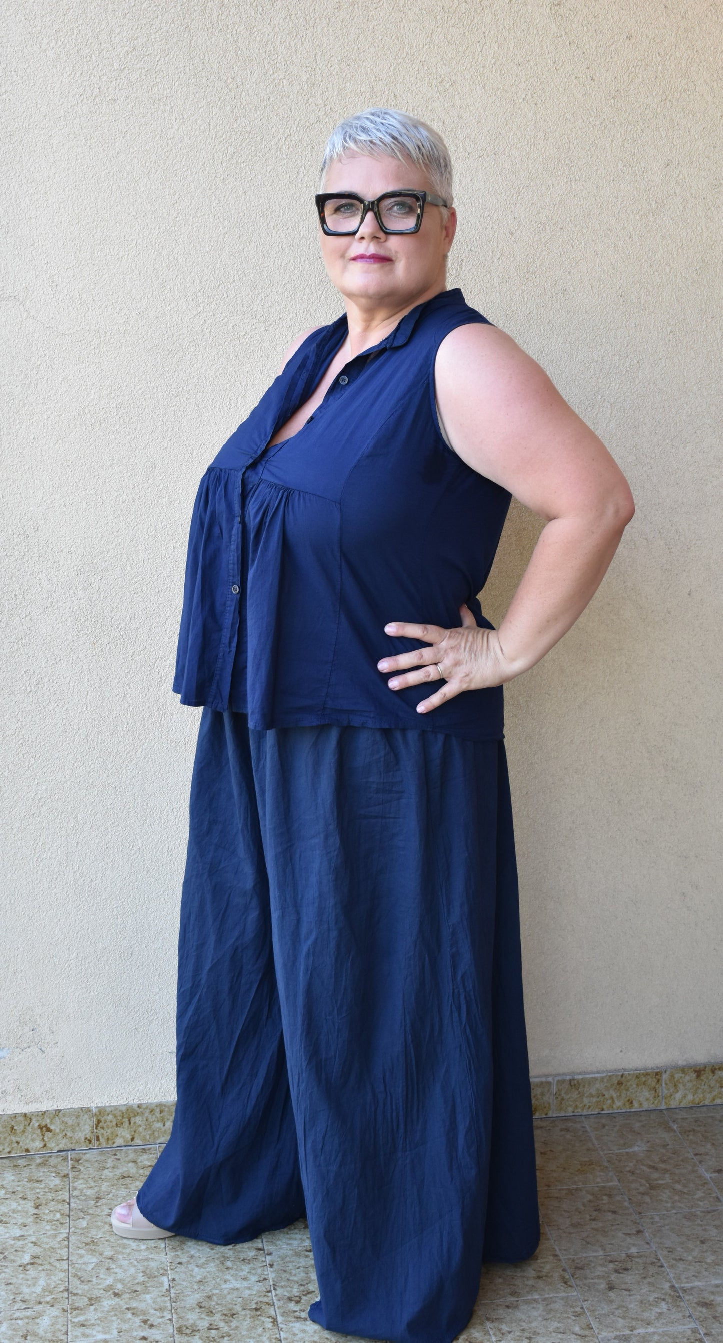 Completo Curvy blu navy