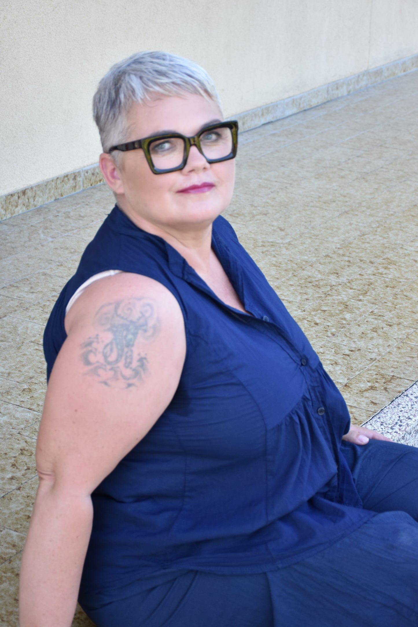 Completo Curvy blu navy