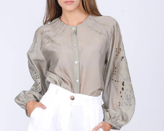 Camicia color Fango