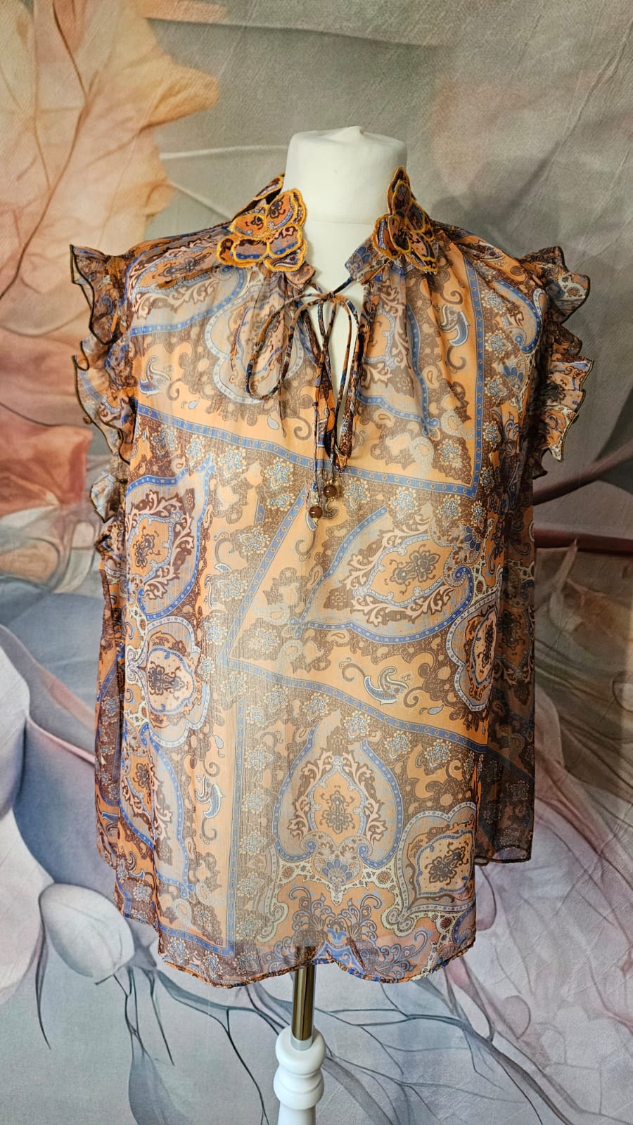 Blusa marrone arancio