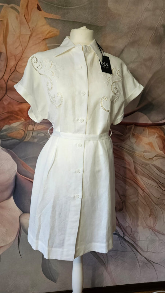 Vestito lino lavorato