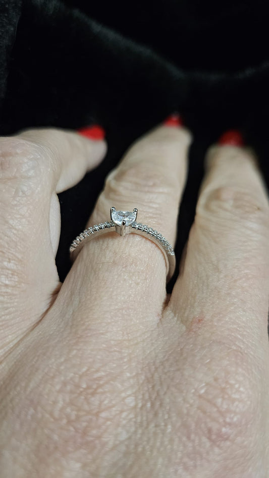 Anello Stroili cuore argento