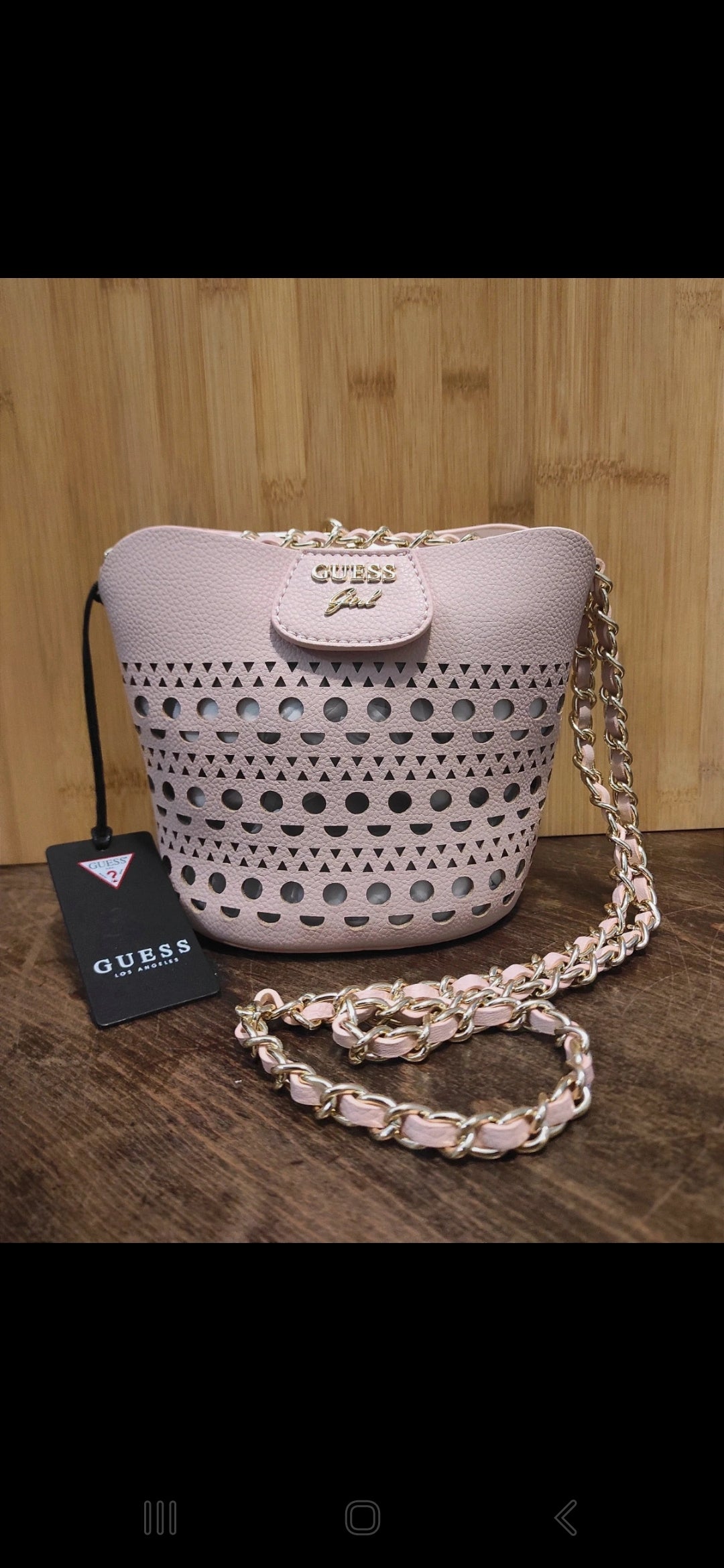 Borsetta GUESS tracolla con catena intrecciata