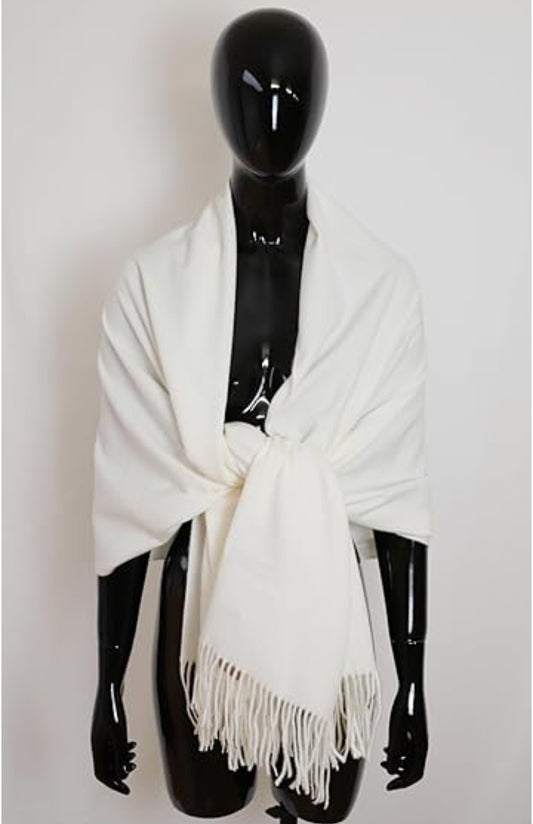 Pashmine Cashmere e Lana bianco