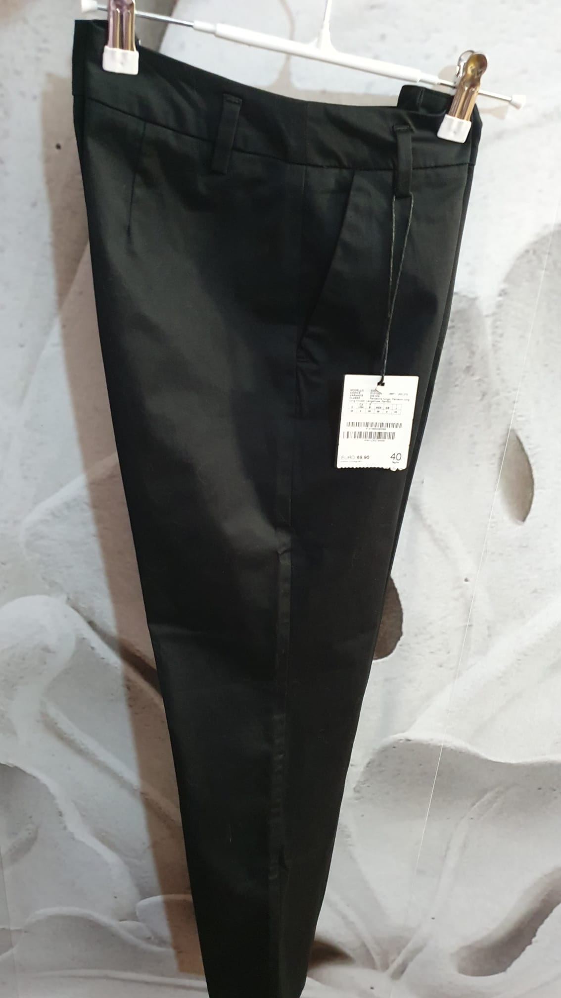 Panataloni di cotone nero