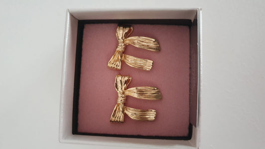 Orecchini Fiocco Placcati Oro