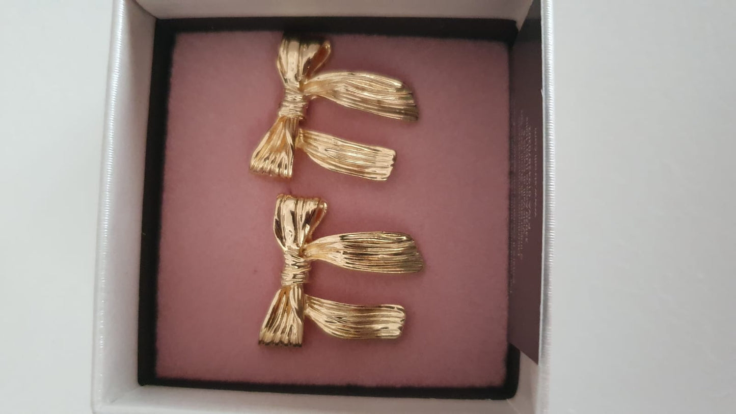 Orecchini Fiocco Placcati Oro